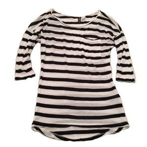 H&M | Black and White Striped Tee